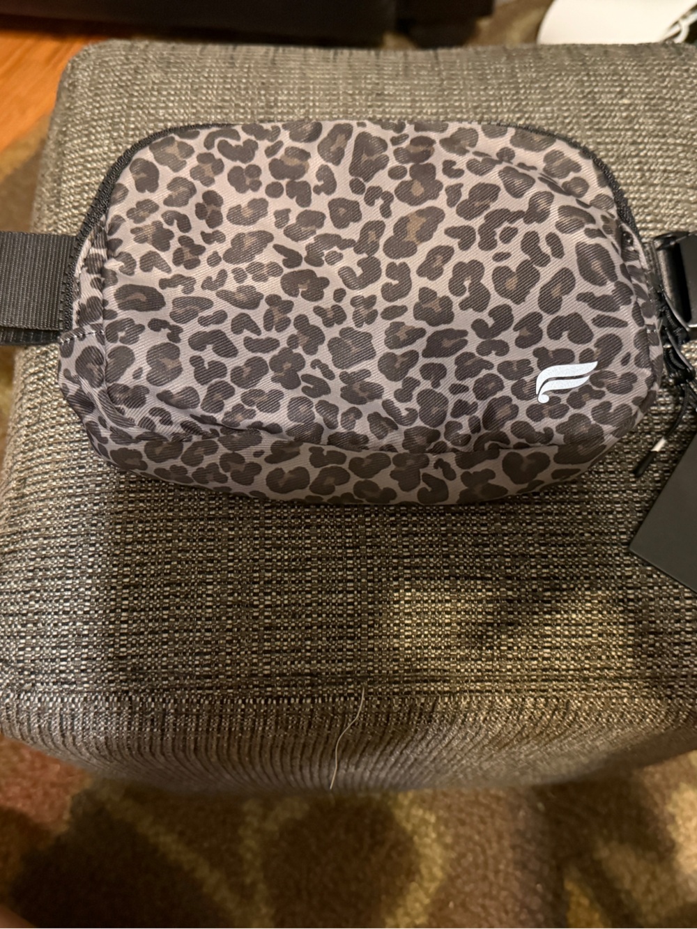 Fabletics Leopard Print Belt Bag in Gray and Black